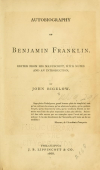 Franklin Autobiography- by Franklin Benjamin, Public domain