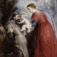 성모로부터 아기 예수를 건네받는 성 프란체스코.jpg