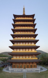황룡사 9층목탑 복원사진